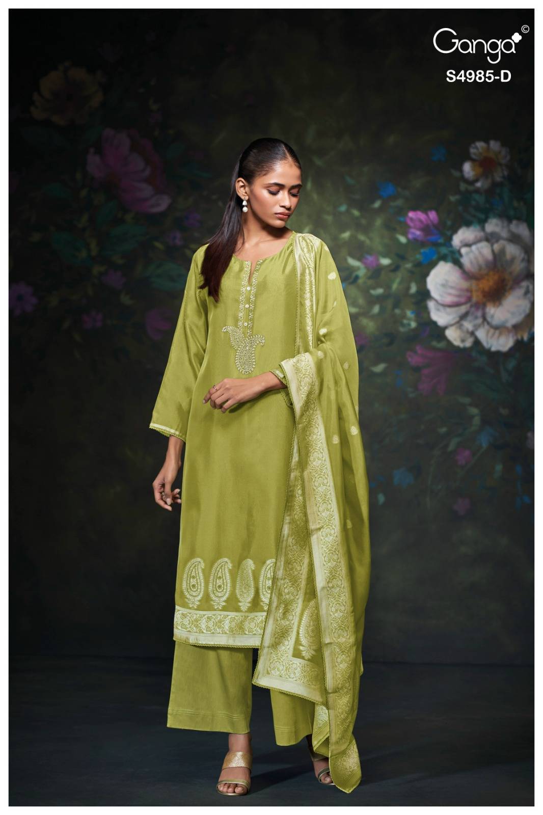 MIORRA 4985 By Ganga Fashion Stylish Beautiful Colourful PURE VISCOSE WOVEN SILK JACOUARD Dresses At Wholesale Price